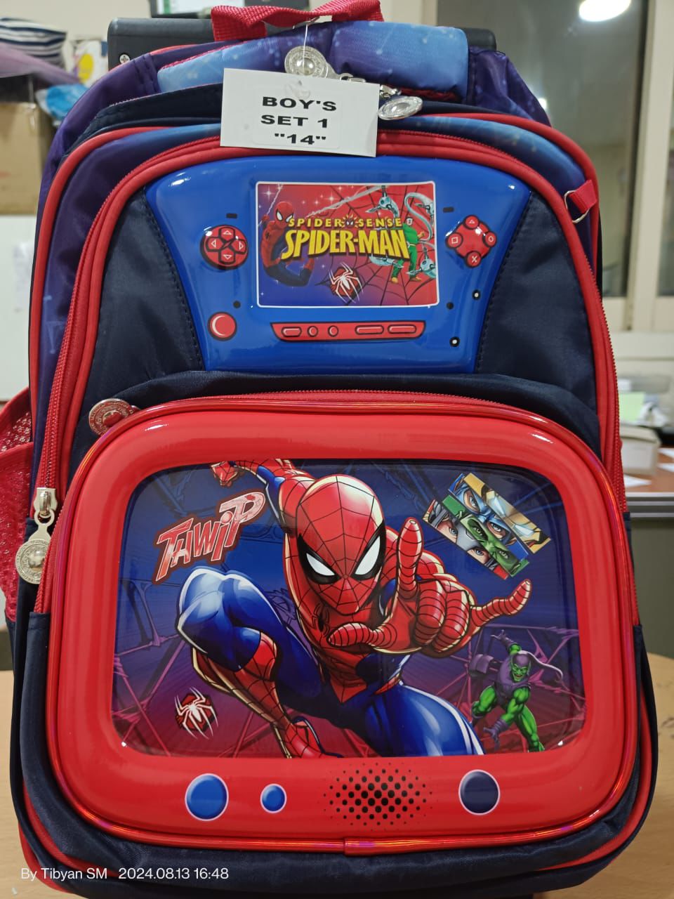 Kids Spiderman School Bag Backpack Rucksack Children Travel Back To School