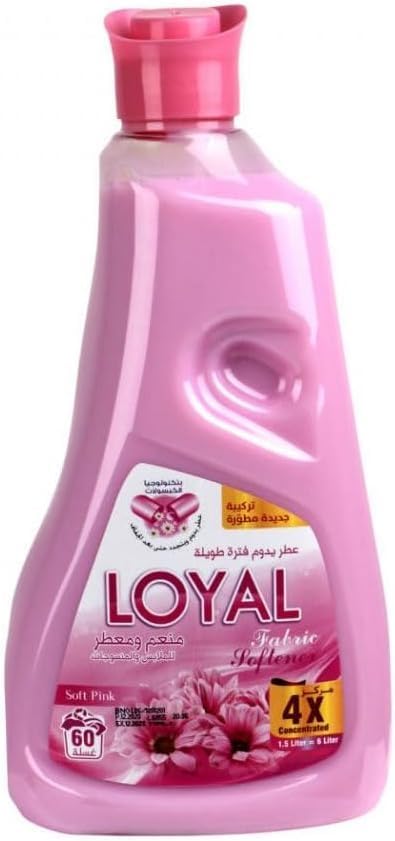 Loyal Fabric Softener, Soft Pink Floral Scent, 60 Washes, 4X Concentrated 1500ml