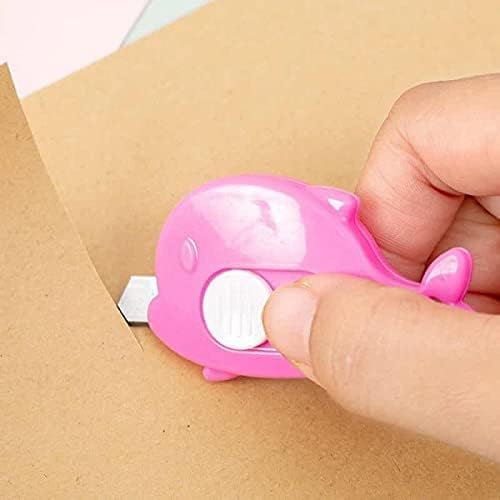 QUALIZA Small Mini Whale Portable Utility Knife Cute Paper Cutter Pack of 3.