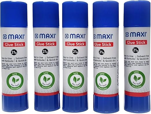 Glue Sticks, Hot Melt Adhesive, 5-Pack, White