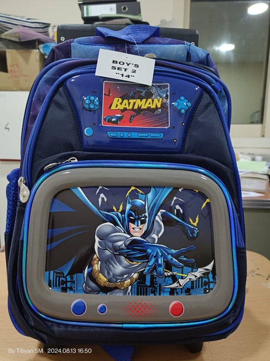 Waterproof 3D School Batman Backpack, Baby Boy