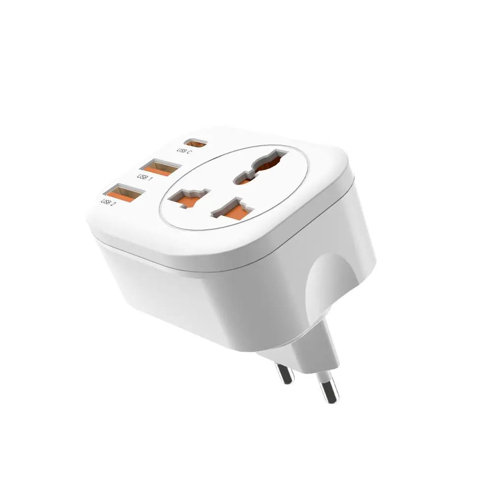 2500W Fast Charging Multi Socket Type C USB Ports Power Socket EU Plug UK Plug Wall Socket Extender PC