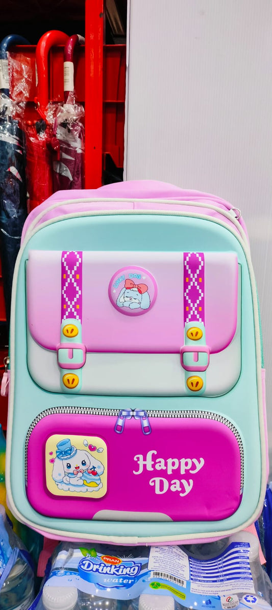 Girls Cartoon Bear Pattern Practical Backpack