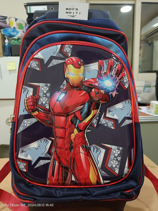 StylbaseCartoon Printed School Bag for Boys and Girls | Waterproof Backpack Bag for Travelling Sports | Kids Bag Ideal for UKG Nursery 1st Class | School Bags for 5+ Years 15 Inches Multicolor