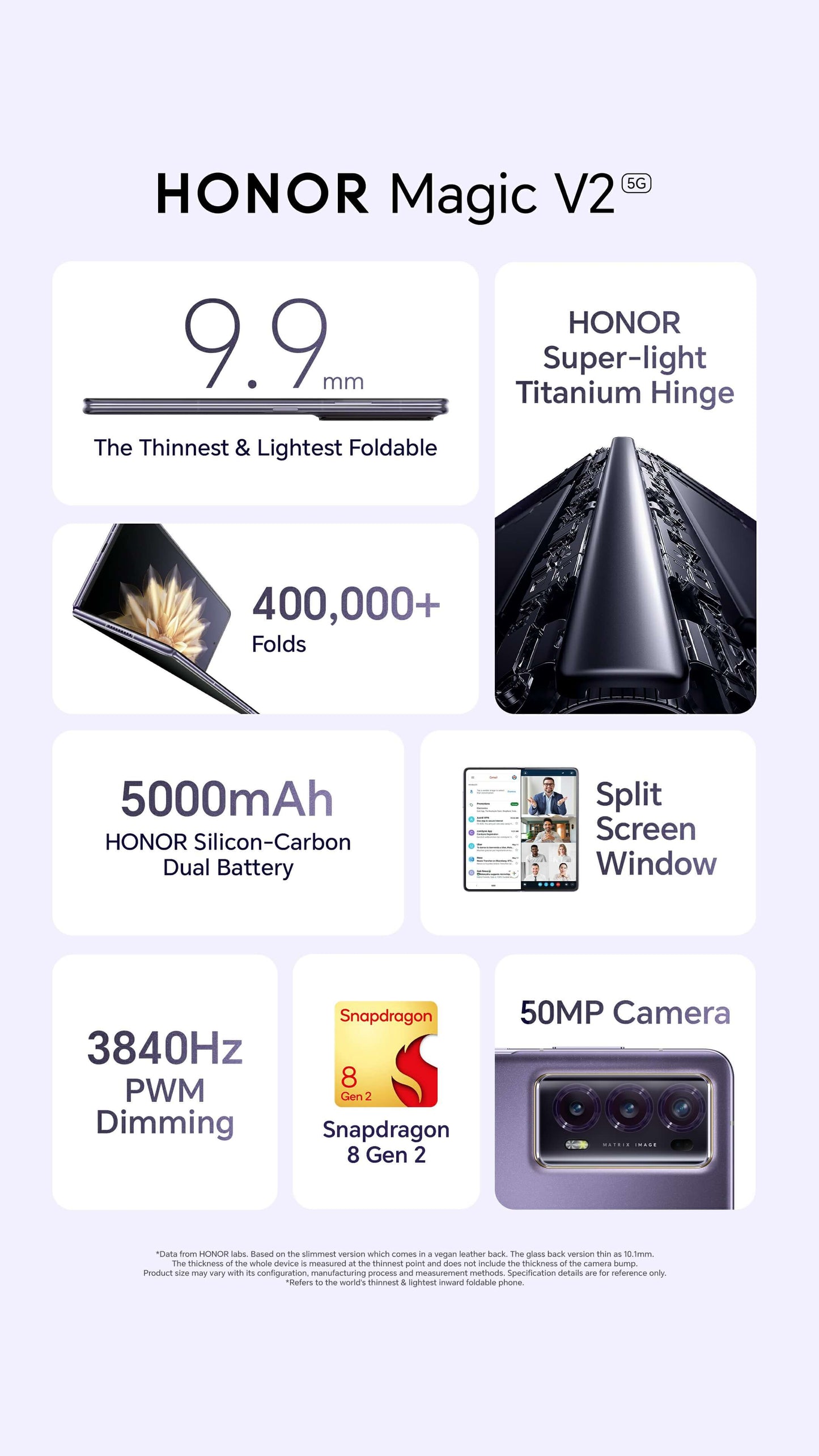 Honor Magic V2 5G Smartphone, 12GB RAM + 512GB ROM, Dual Sim,