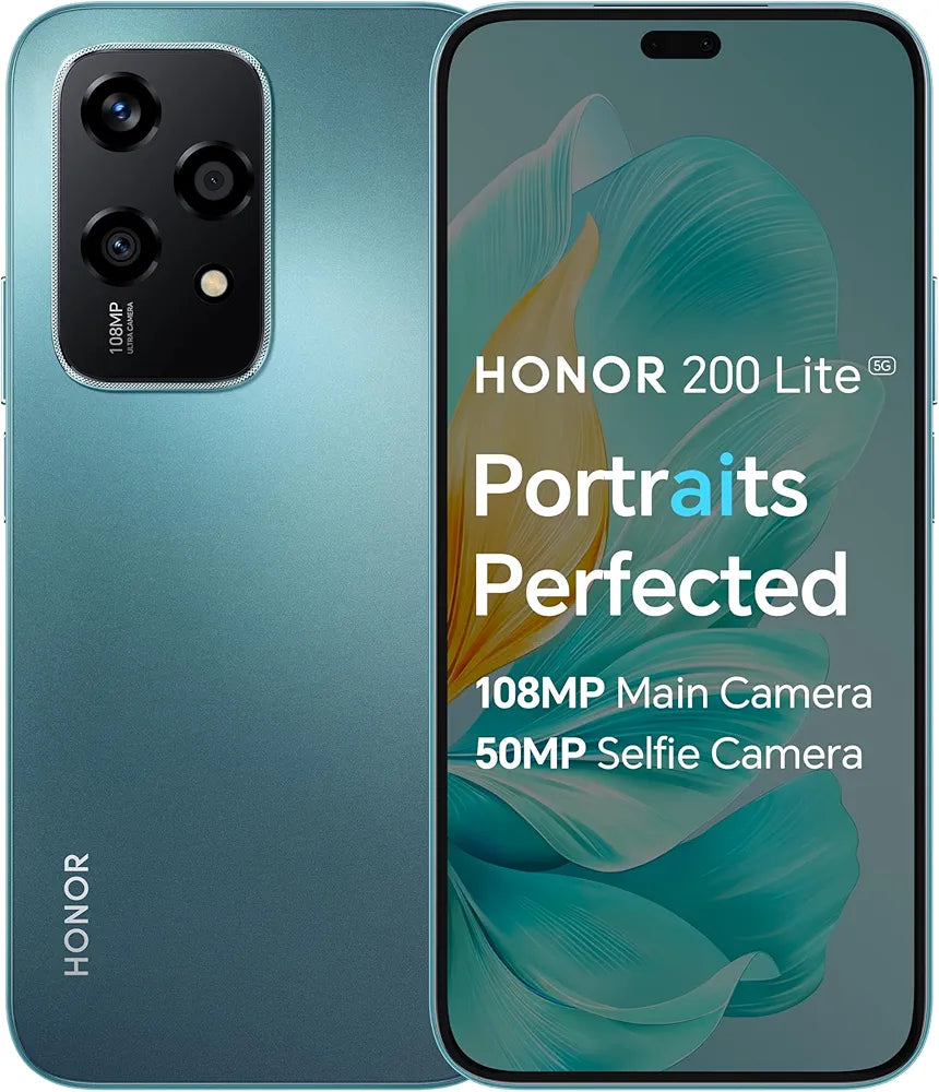 HONOR 200 Lite, 5G Dual SIM, RAM 8GB , ROM 256GB, 6,7” Anti-Drop AMOLED Display, 108MP Camera,- International Version