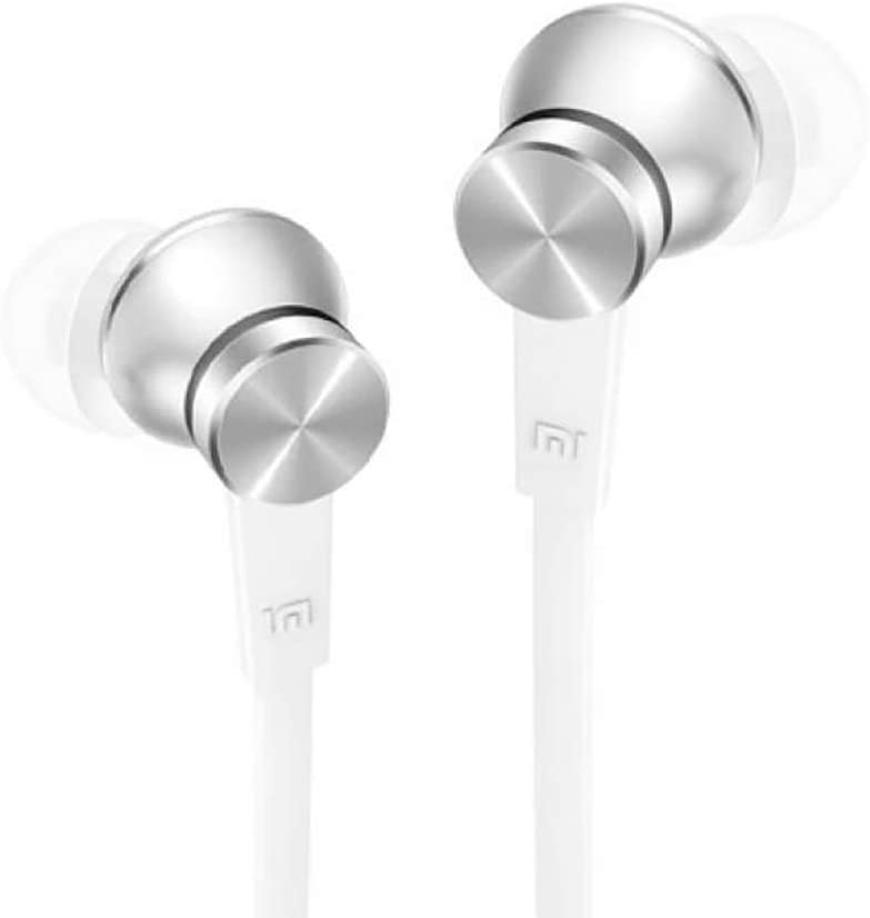 Xiaomi Mi Piston In-Ear Headphones Basic [High Sensitivity Mic & Remote, powerful bass, Replaceable Earbuds, Global Version with Warranty ZBW4355TY] - Compatible Smartphones/Tablets/PC Silver, Wired