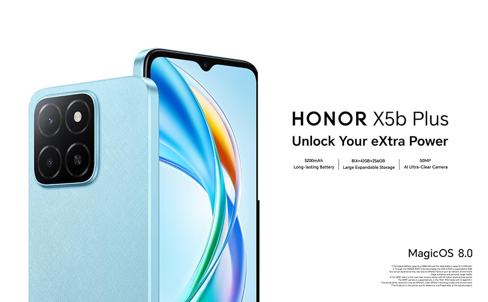 HONOR X5b Plus Dual SIM ROM:128GB RAM:4GB ll TDRA Approved