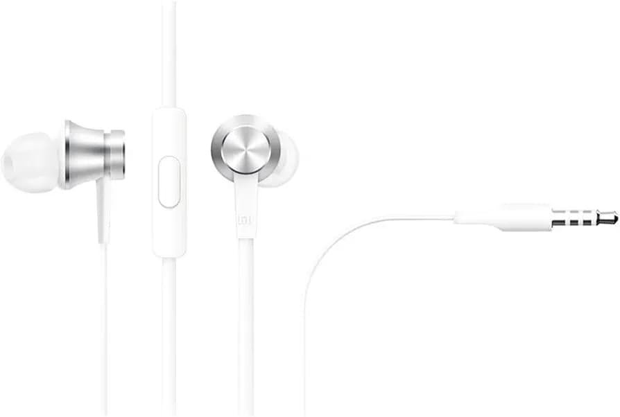 Xiaomi Mi Piston In-Ear Headphones Basic [High Sensitivity Mic & Remote, powerful bass, Replaceable Earbuds, Global Version with Warranty ZBW4355TY] - Compatible Smartphones/Tablets/PC Silver, Wired