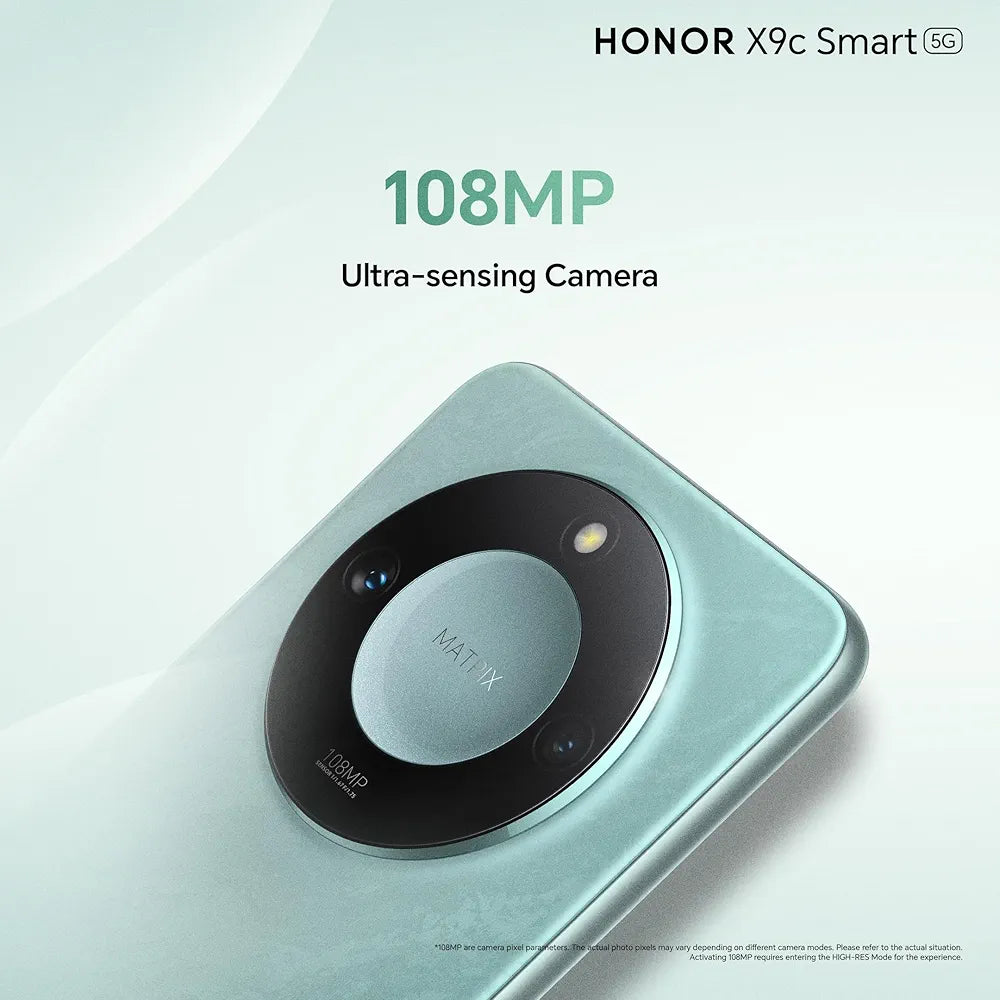 HONOR X9c Smart 5G (12+12+256GB), 120Hz 6.8 Inh Display, Drop Resitant, Scratch Resistant, Water Resistant Smartphone, Moonlight White - UAE Version