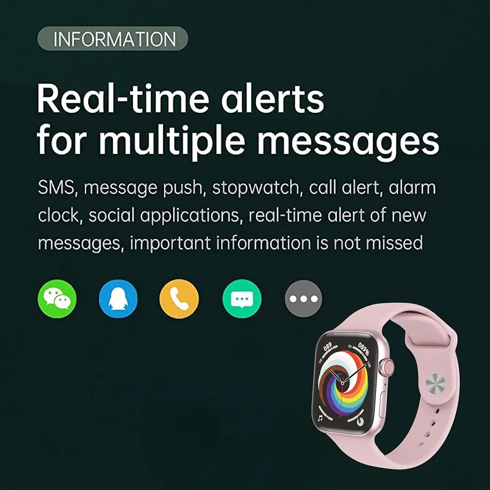 Triple OG SMART WATCH 7max with Bluetooth Callin - NFC - GPS - Wireless charging and Dual Bluetooth 5.0 11.11 - Battery Life 5 to7 DaysPink