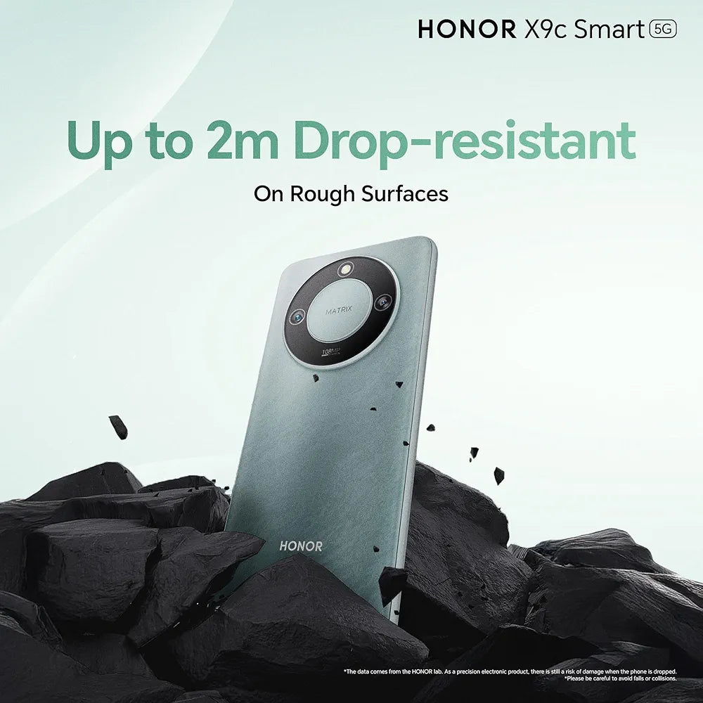 HONOR X9c Smart 5G (12+12+256GB), 120Hz 6.8 Inh Display, Drop Resitant, Scratch Resistant, Water Resistant Smartphone, Moonlight White - UAE Version