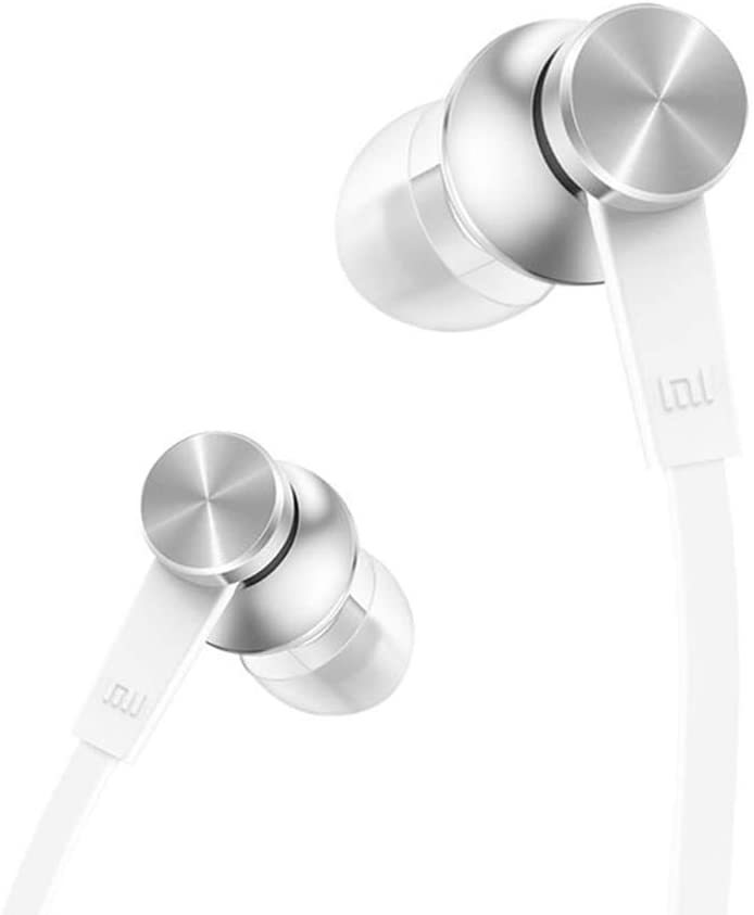 Xiaomi Mi Piston In-Ear Headphones Basic [High Sensitivity Mic & Remote, powerful bass, Replaceable Earbuds, Global Version with Warranty ZBW4355TY] - Compatible Smartphones/Tablets/PC Silver, Wired