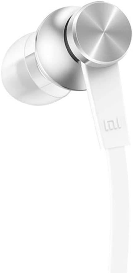 Xiaomi Mi Piston In-Ear Headphones Basic [High Sensitivity Mic & Remote, powerful bass, Replaceable Earbuds, Global Version with Warranty ZBW4355TY] - Compatible Smartphones/Tablets/PC Silver, Wired