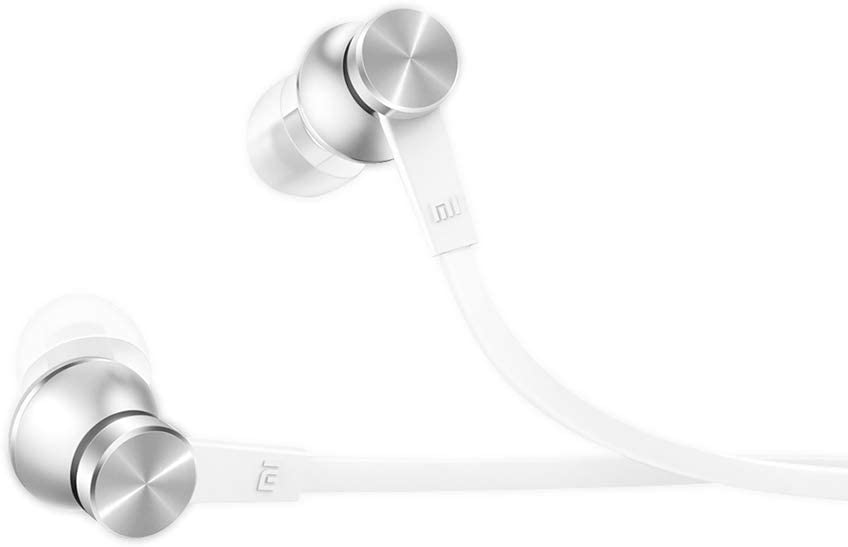 Xiaomi Mi Piston In-Ear Headphones Basic [High Sensitivity Mic & Remote, powerful bass, Replaceable Earbuds, Global Version with Warranty ZBW4355TY] - Compatible Smartphones/Tablets/PC Silver, Wired
